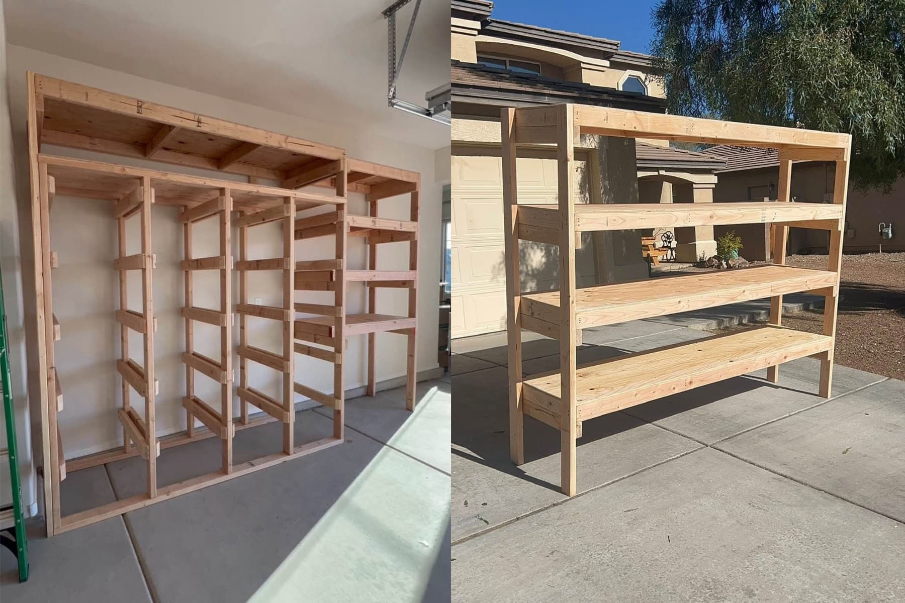 Custom wood shelving and tote storage systems